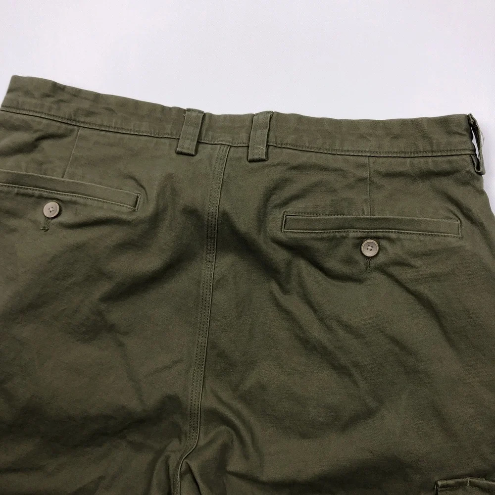 Duluth Trading Co Flex Ballroom Khakis Cargo Pants Men 34x30 Olive Green Relaxed